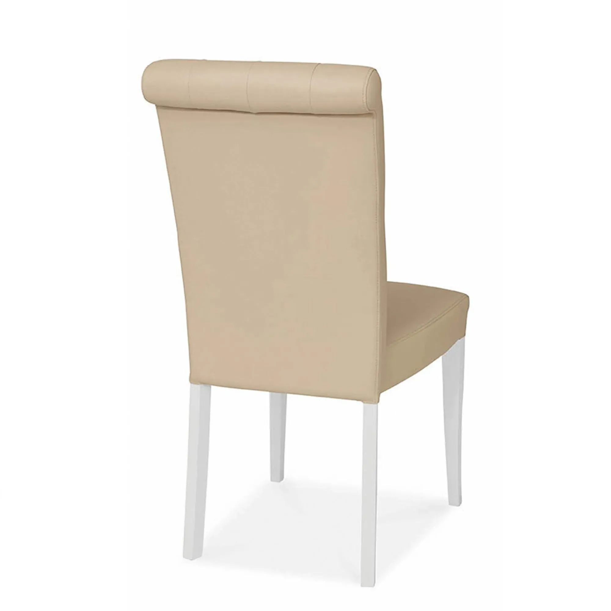 Hampstead Two Tone Upholstered Dining Chair - Ivory, Bonded Leather