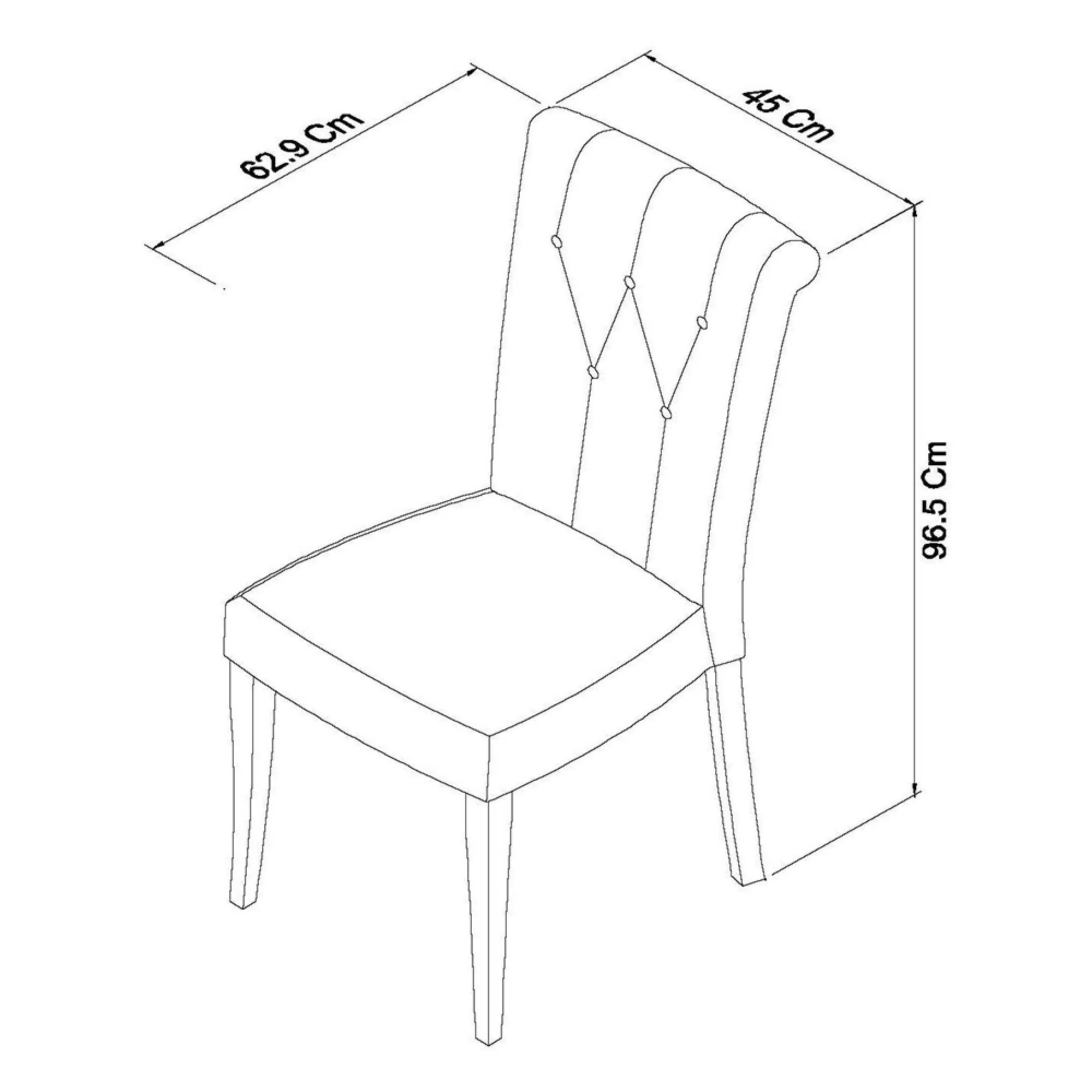 Hampstead Two Tone Upholstered Dining Chair - Ivory, Bonded Leather