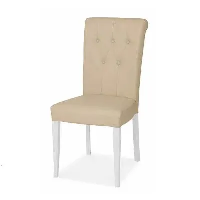 Hampstead Two Tone Upholstered Dining Chair - Ivory, Bonded Leather image