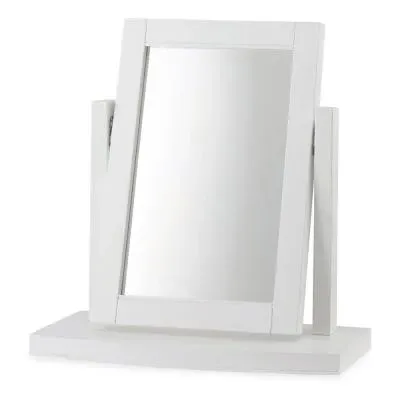 Hampstead Vanity Mirror - White, Beech image