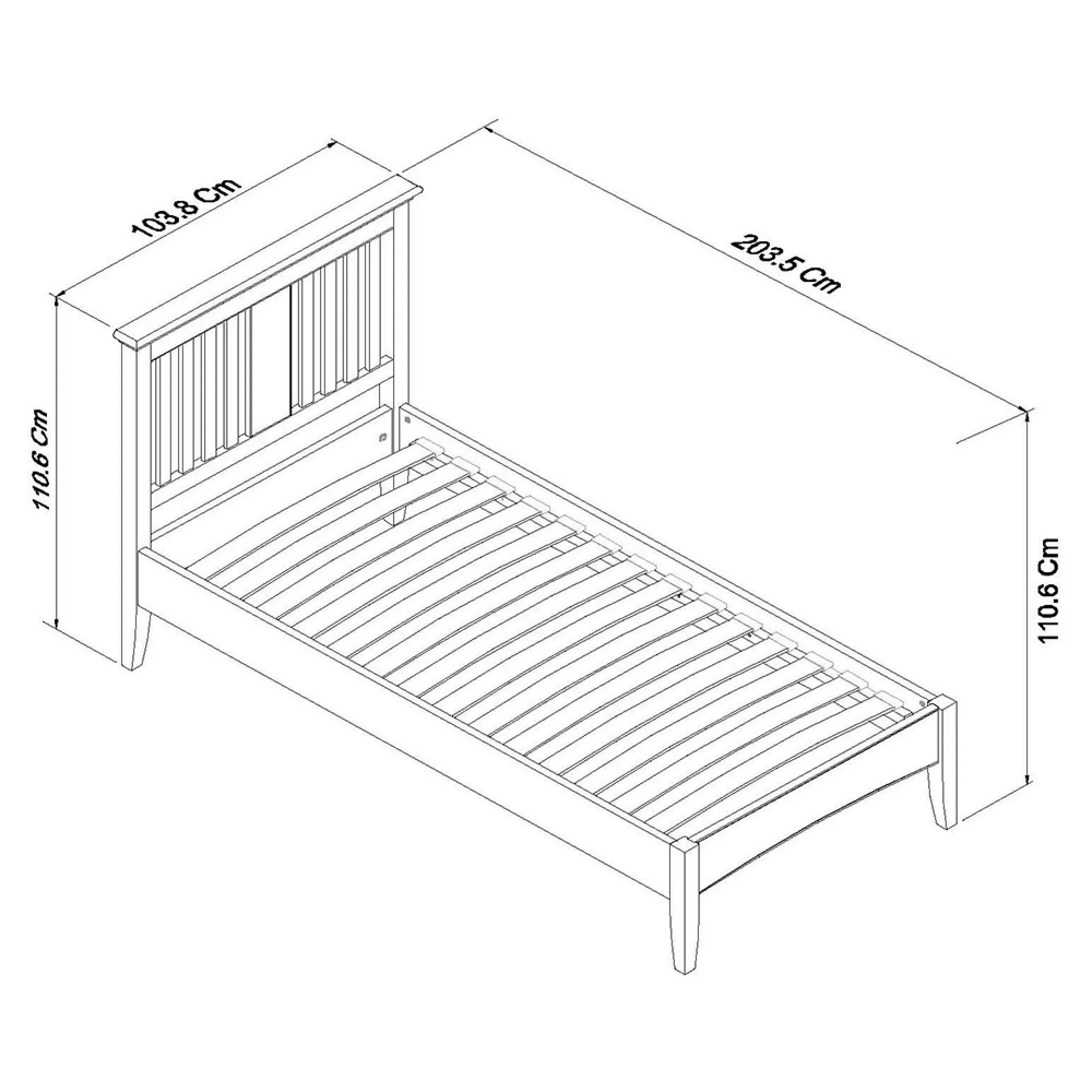 Hampstead White Bedstead - White