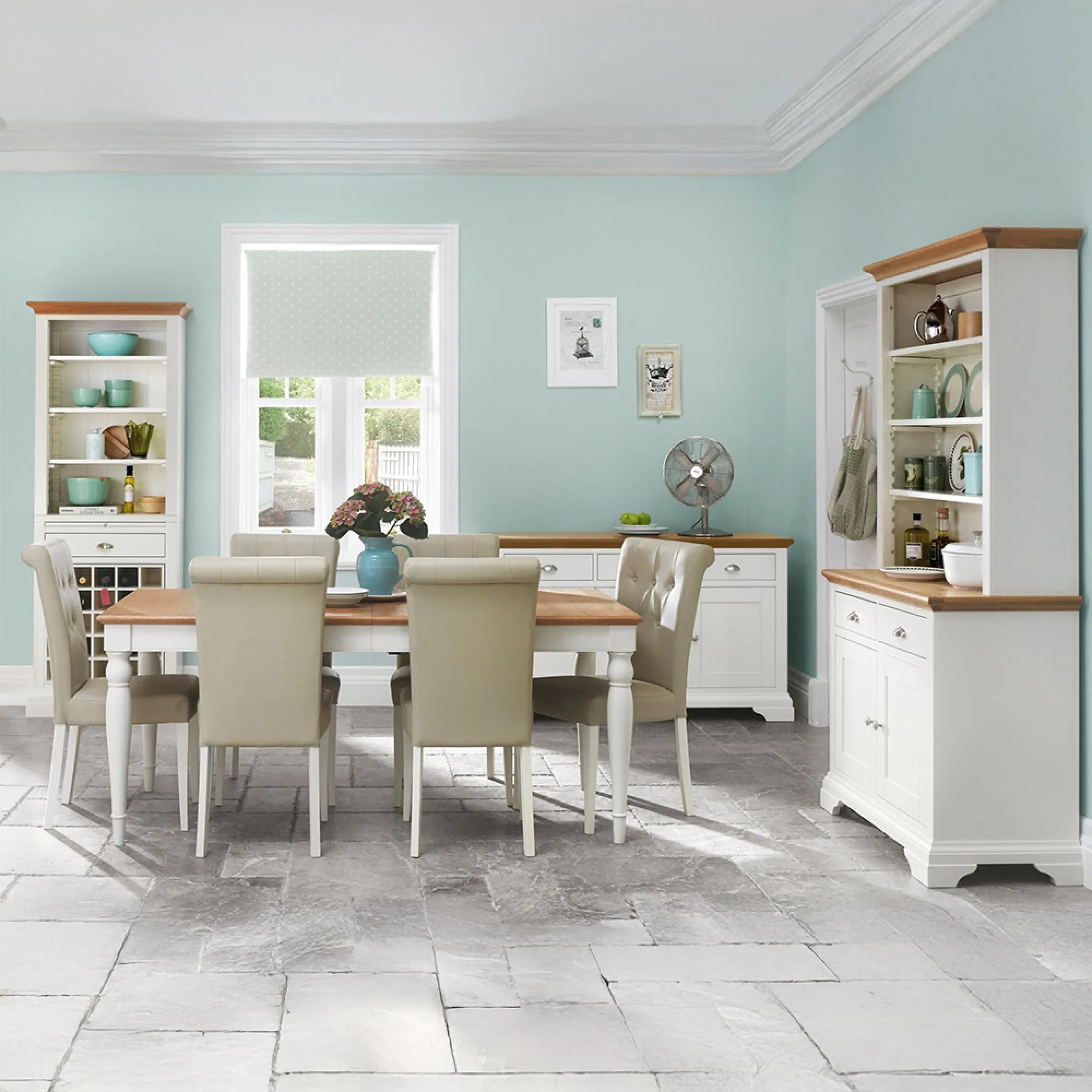 Hampstead Wide 3 Door Sideboard - Ivory, Oak