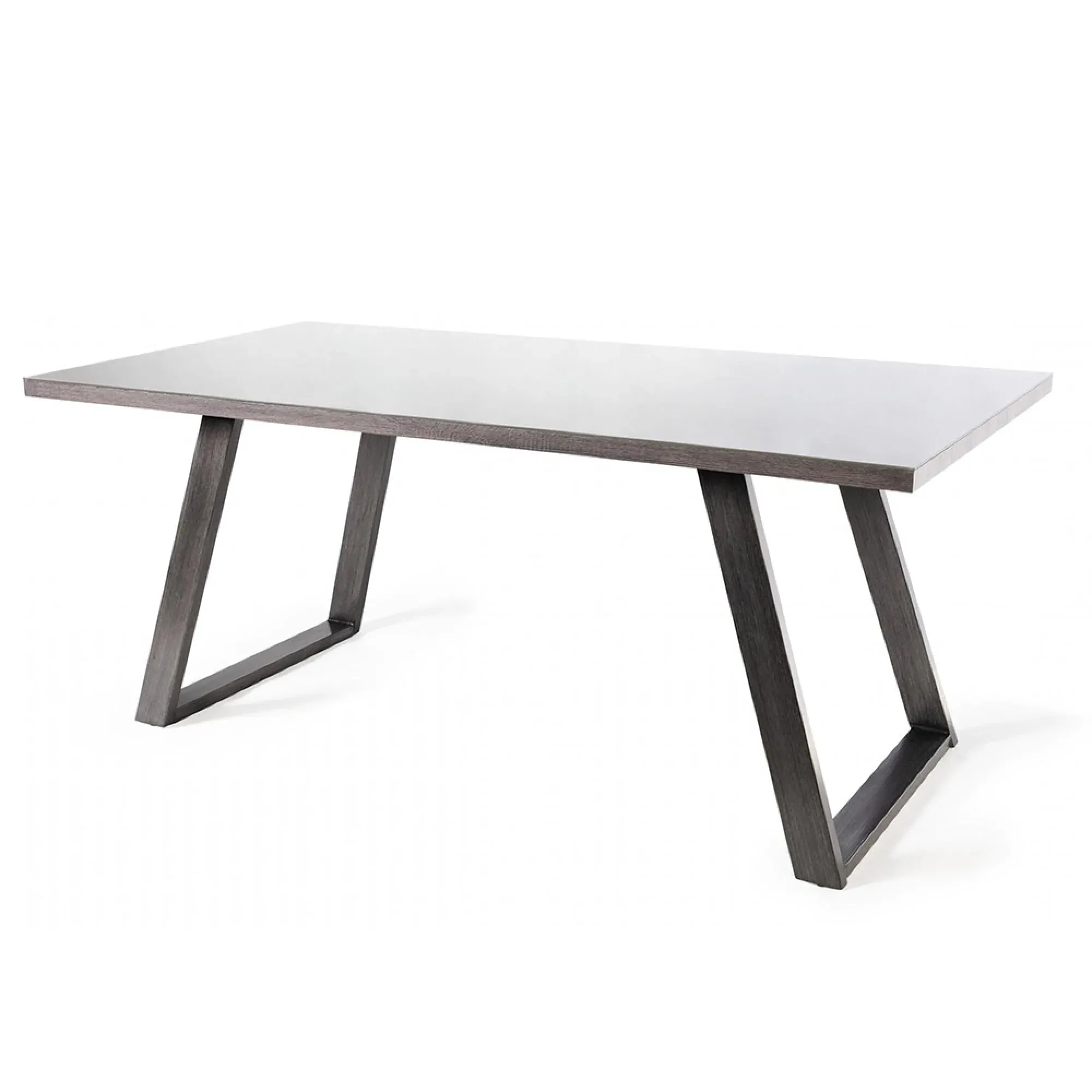 Hirst 6-Seater Dining Table - Grey, Tempered Glass