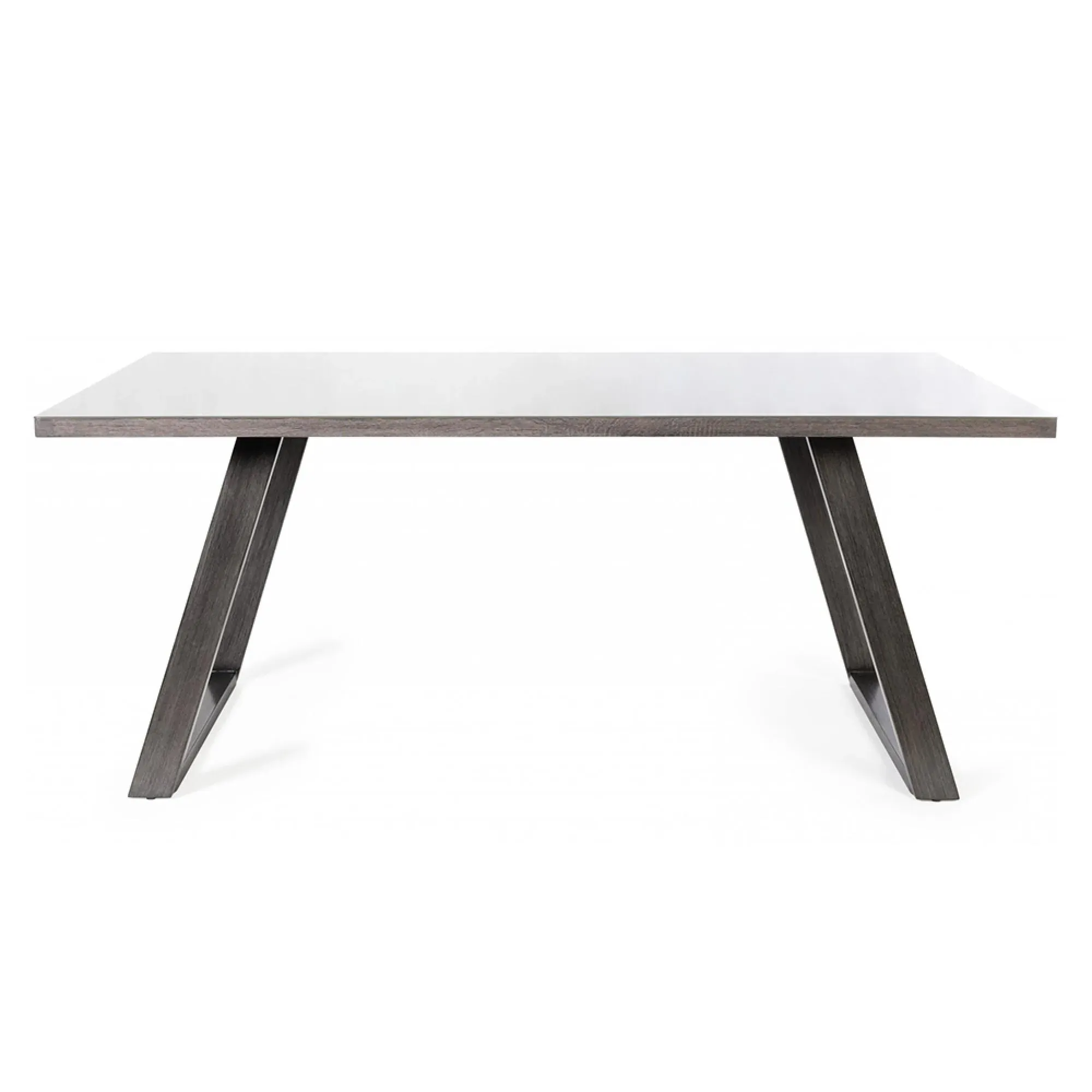 Hirst 6-Seater Dining Table - Grey, Tempered Glass
