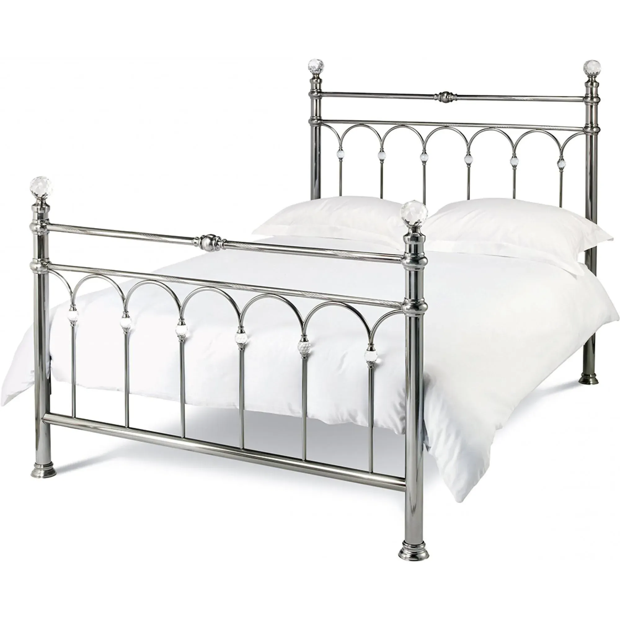 Krystal Double Bedstead - Antique Nickel