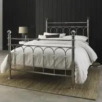 Krystal Double Bedstead - Shiny Nickel