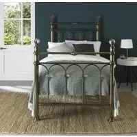 Krystal Single Bed Frame - Antique Brass
