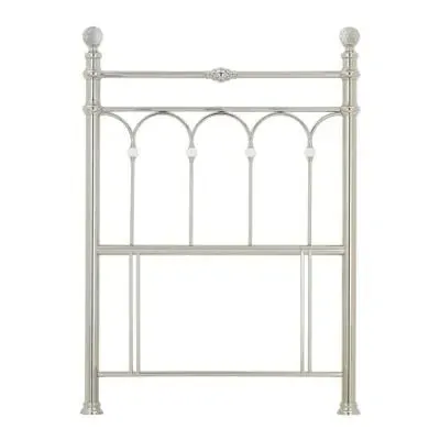 Krystal Single Headboard - Shiny Nickel