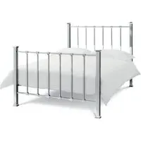 Madison Double Bedstead - Shiny Nickel