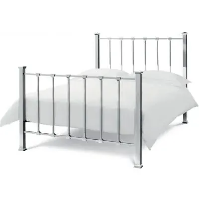 Madison Double Bedstead - Shiny Nickel
