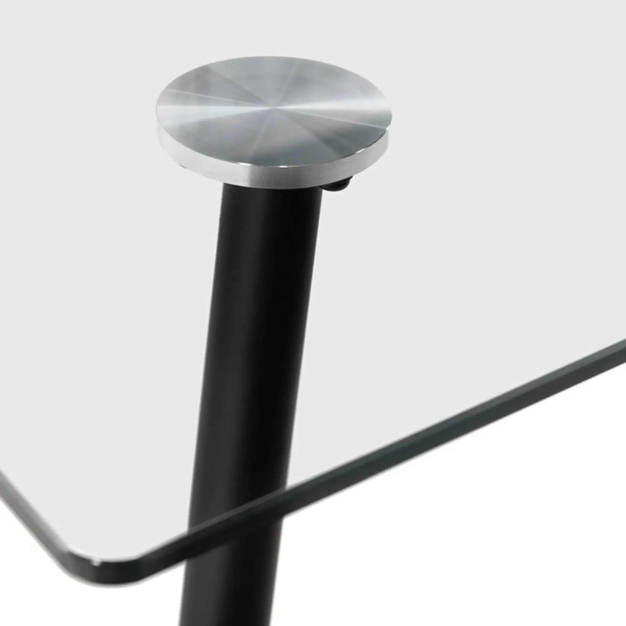 Martini 6-Seater Dining Set with 4 Mondrian Chairs - Clear Glass