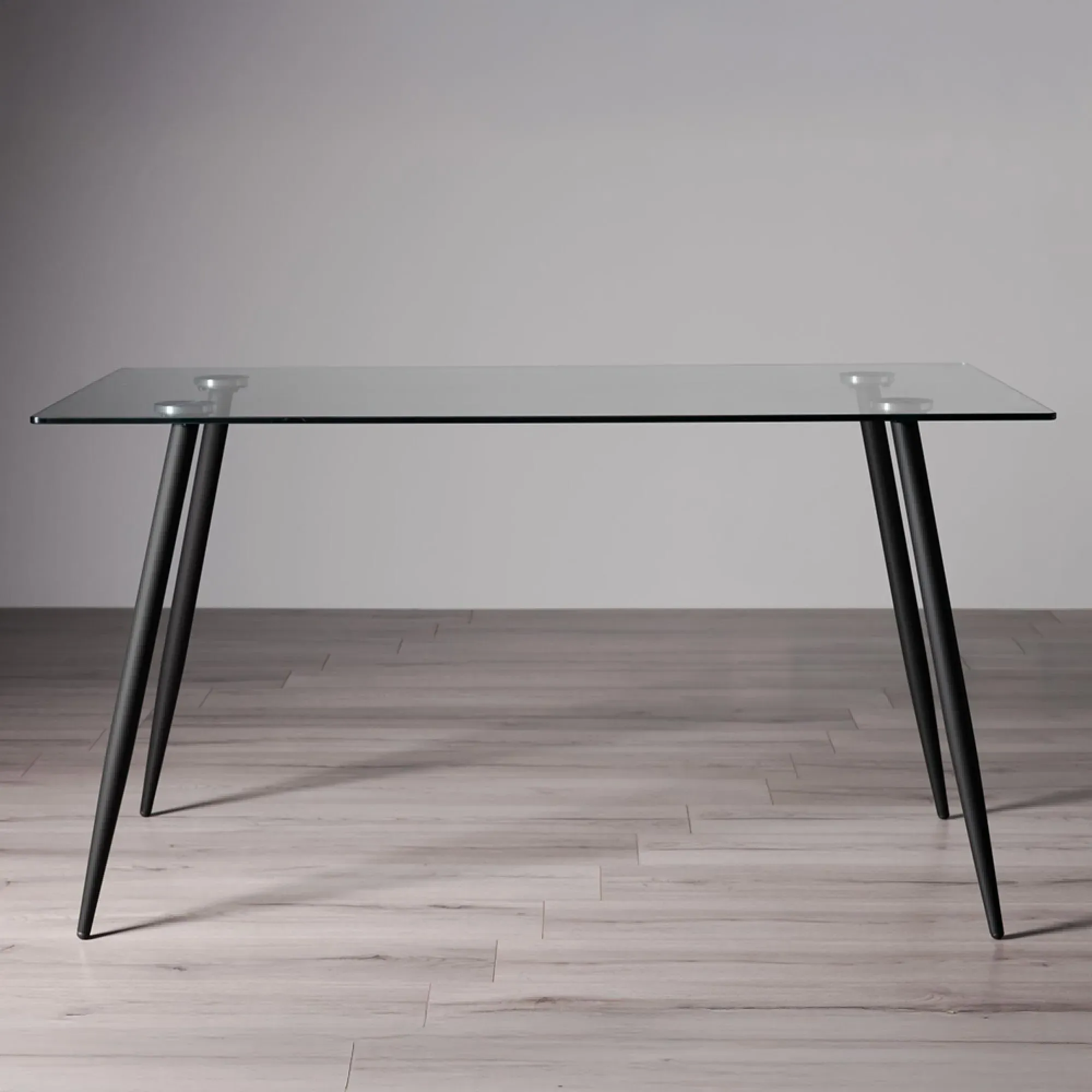 Martini 6-Seater Dining Set with 4 Mondrian Chairs - Clear Glass