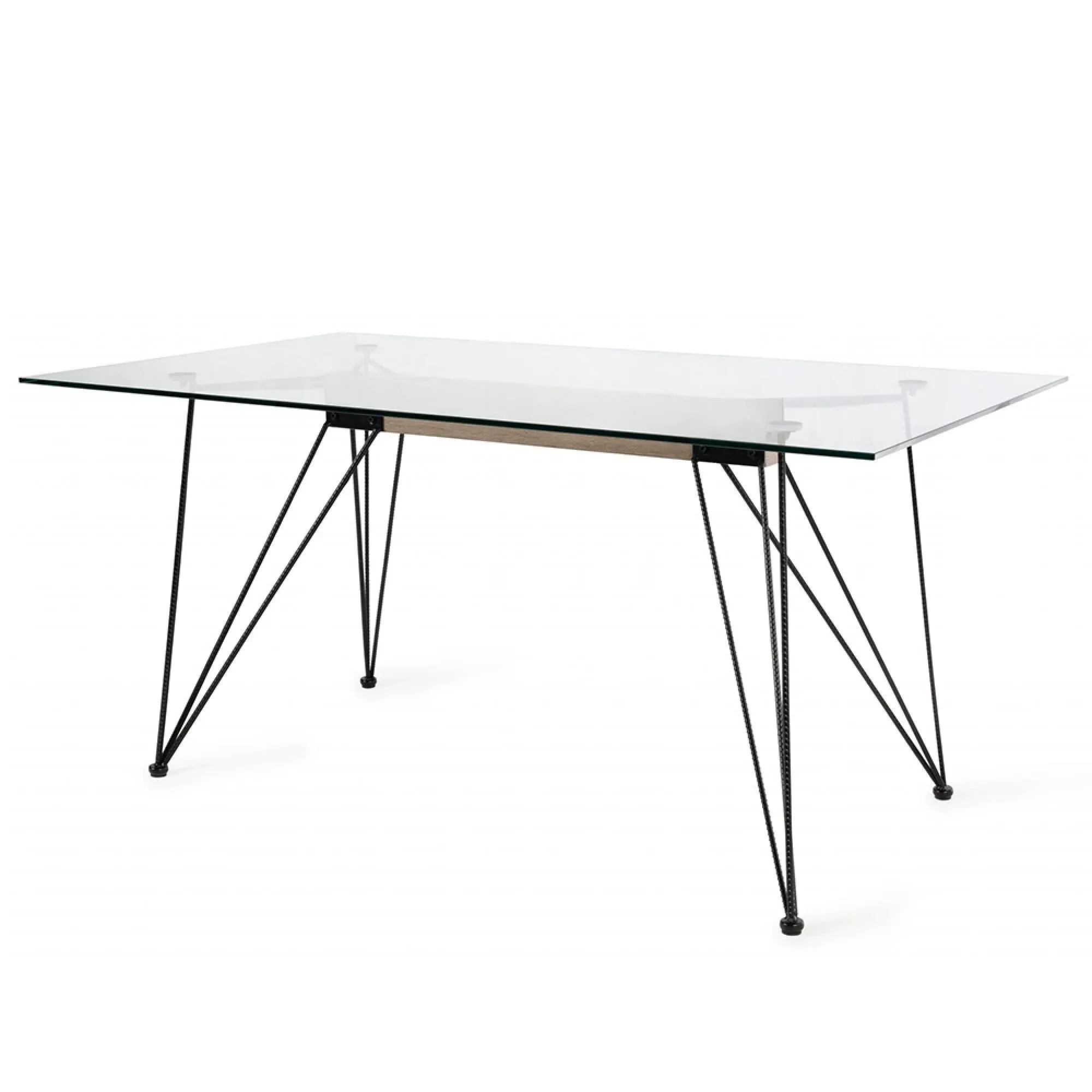 Miro 6 Seater Dining Set with Seurat Chairs - Clear Glass