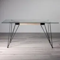 Miro 6 Seater Dining Table - Clear, Tempered Glass