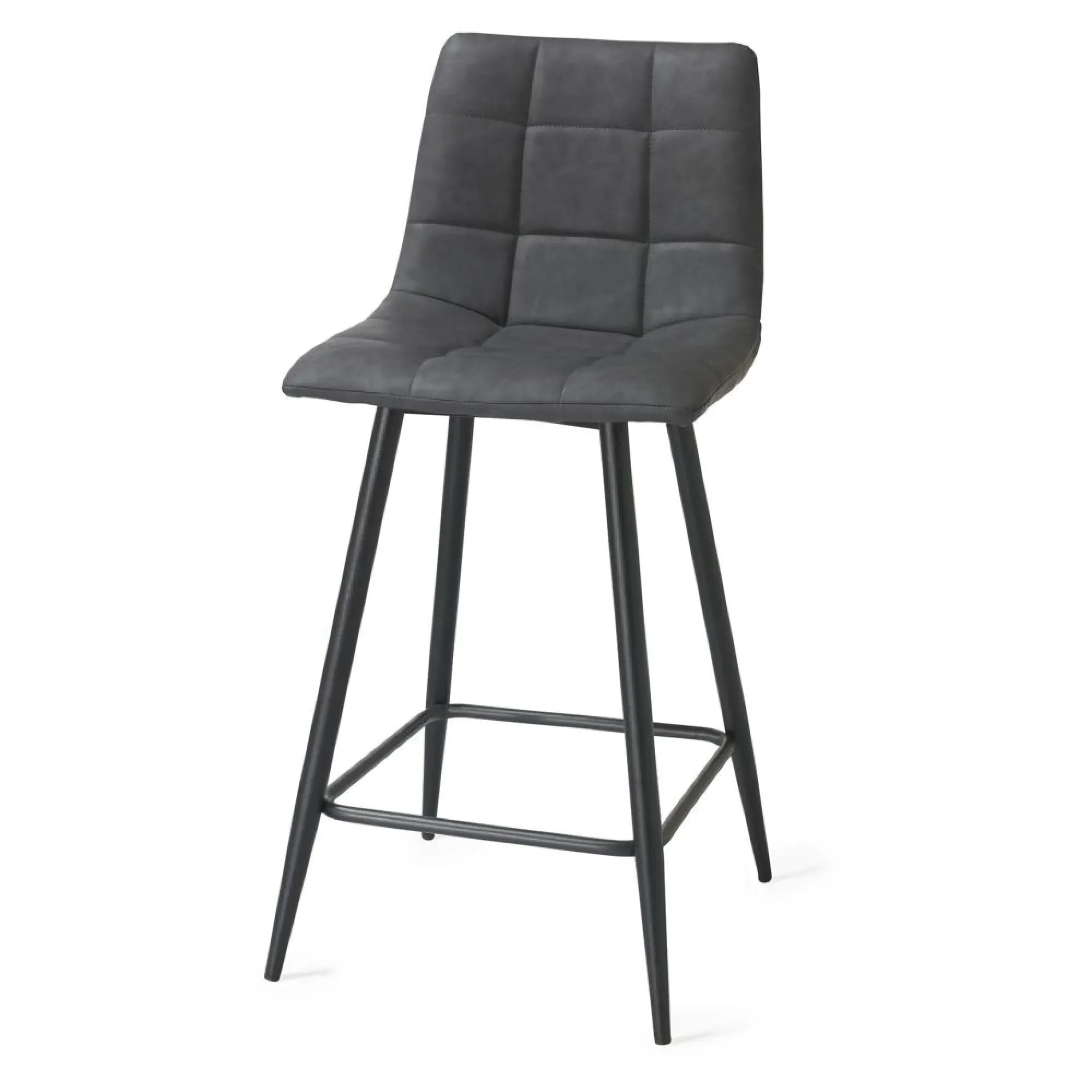 Mondrian Barstool - Dark Grey, Faux Leather