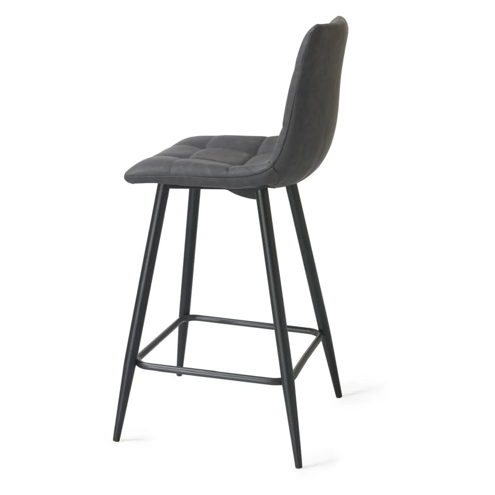 Mondrian Barstool - Dark Grey, Faux Leather