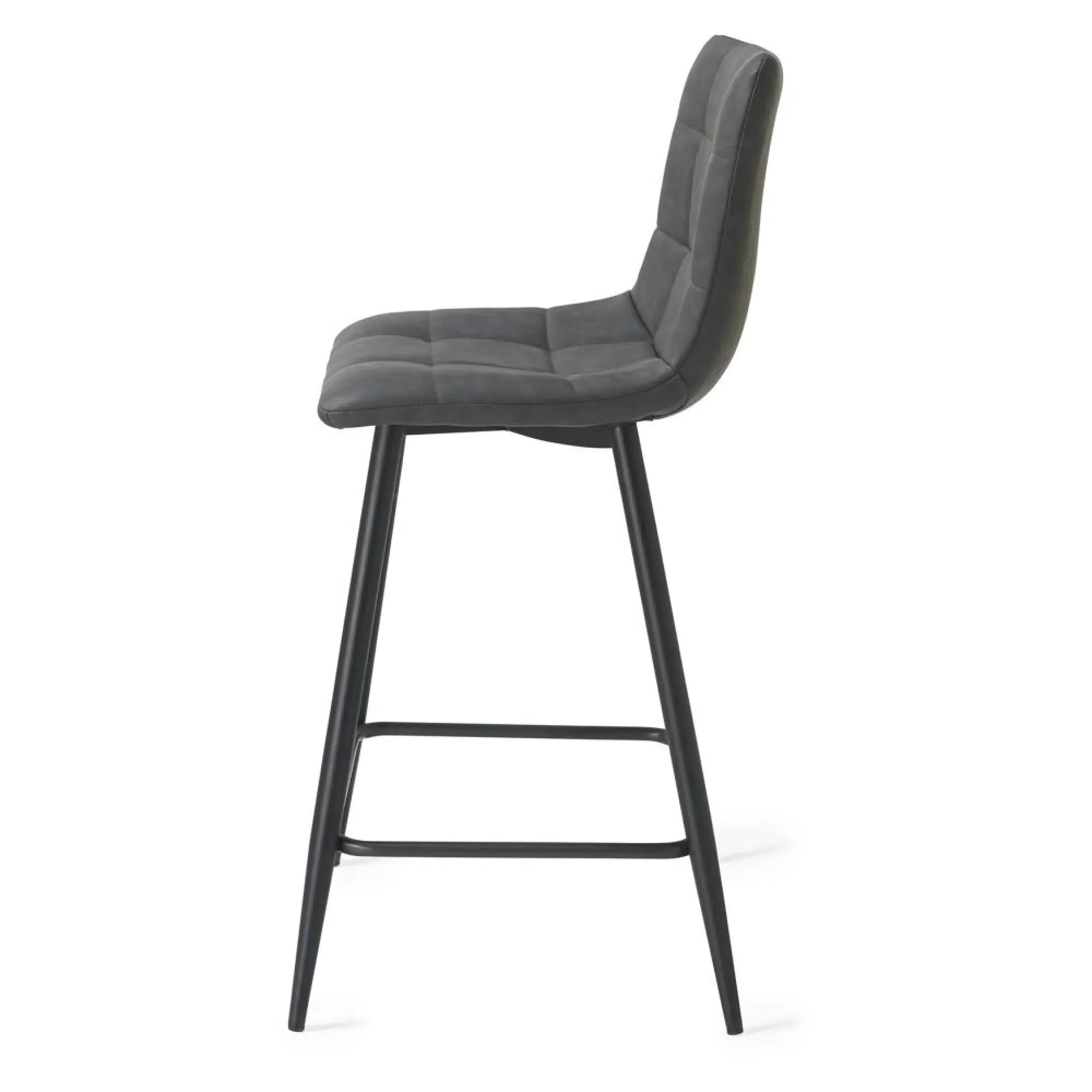 Mondrian Barstool - Dark Grey, Faux Leather