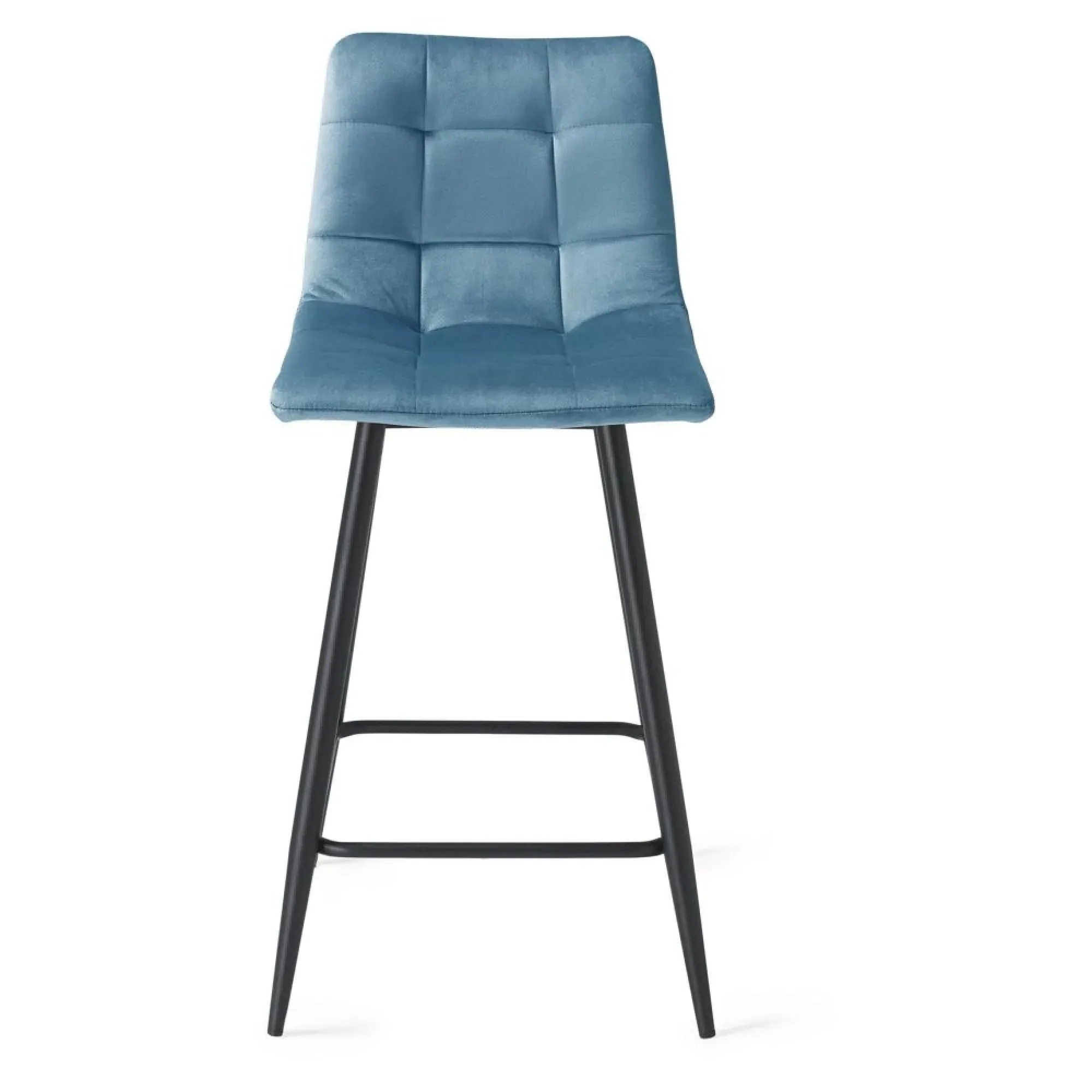 Mondrian Barstool - Petrol Blue, Velvet
