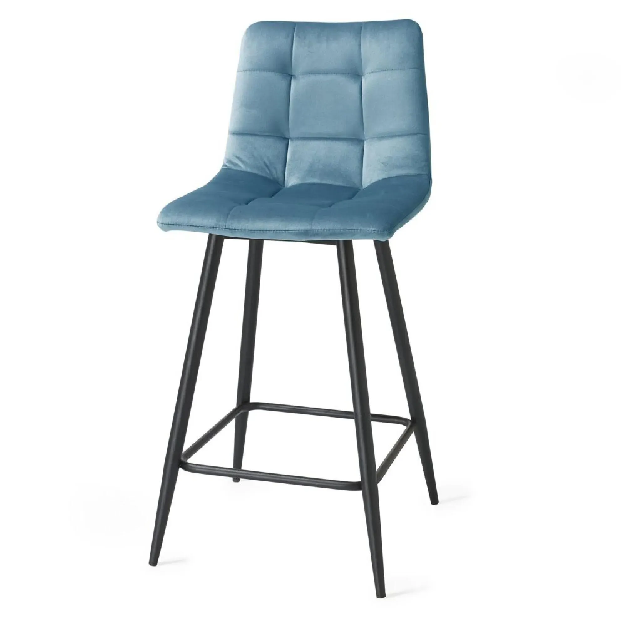 Mondrian Barstool - Petrol Blue, Velvet