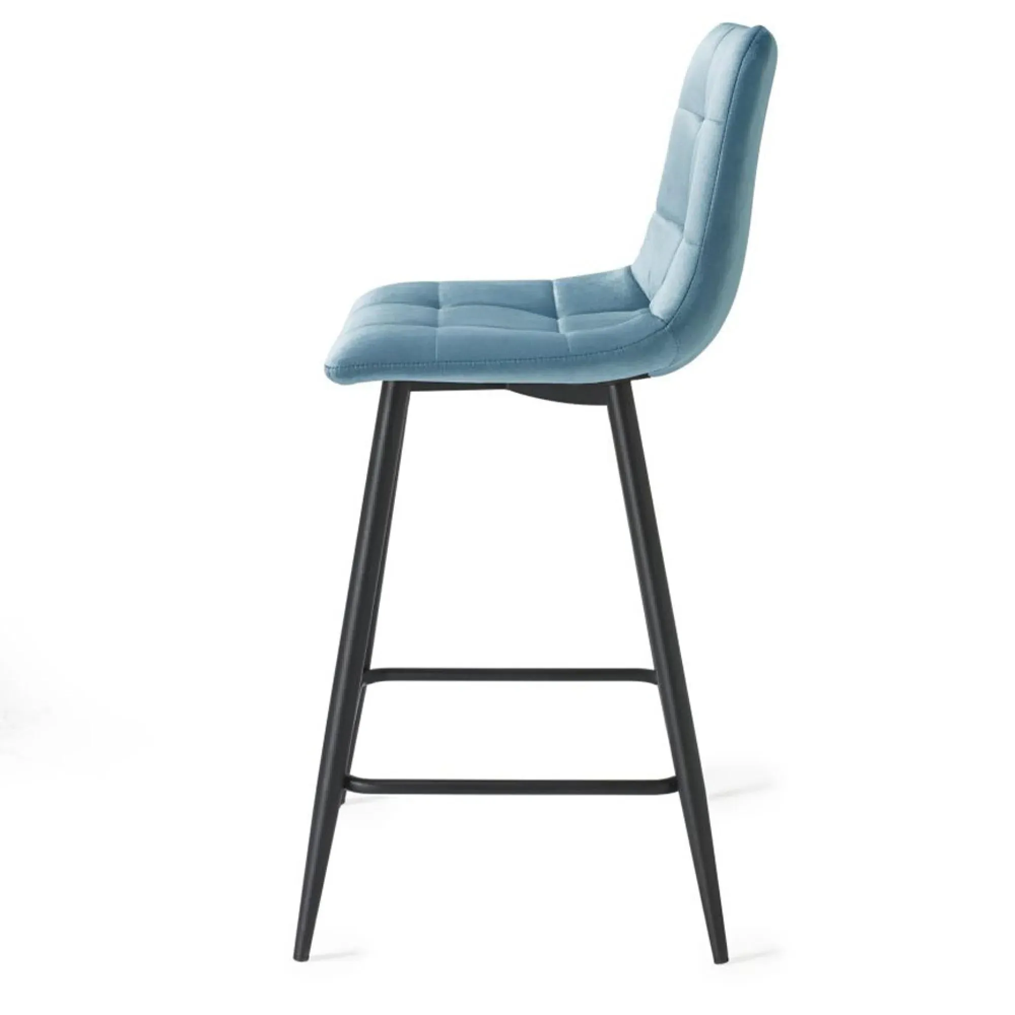 Mondrian Barstool - Petrol Blue, Velvet