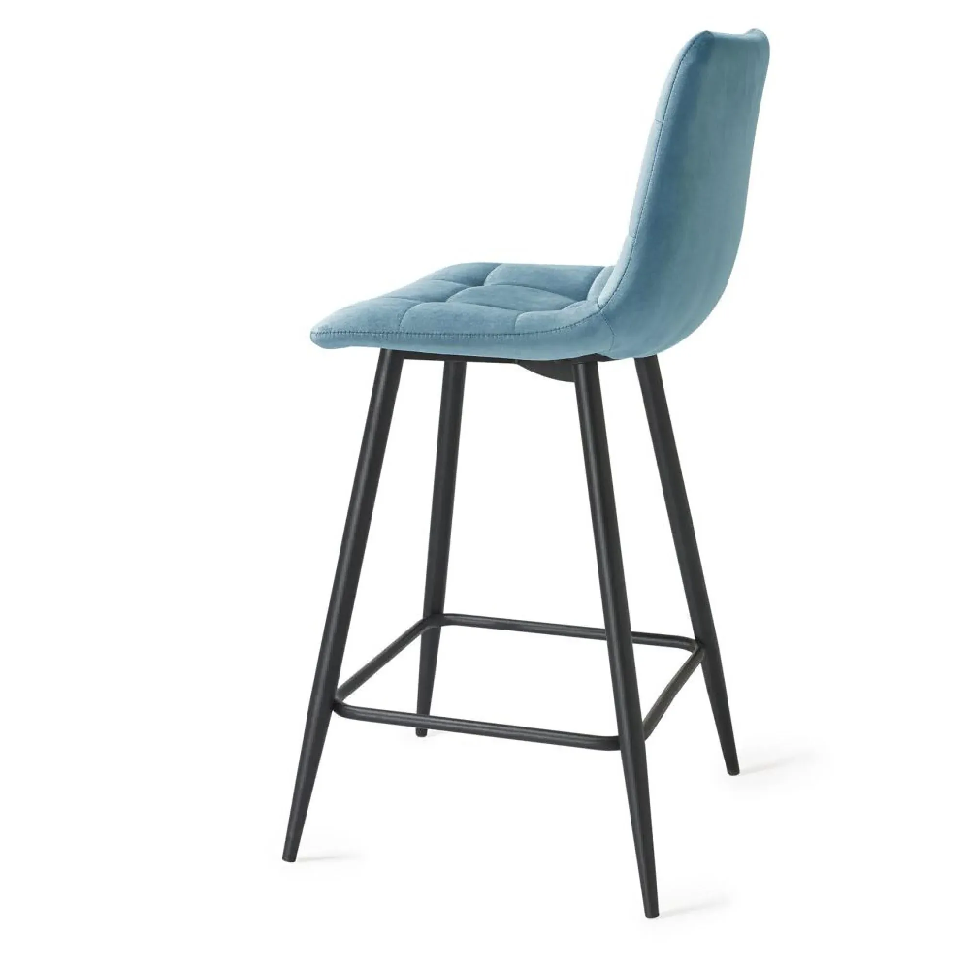 Mondrian Barstool - Petrol Blue, Velvet