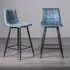 Mondrian Barstool - Petrol Blue, Velvet