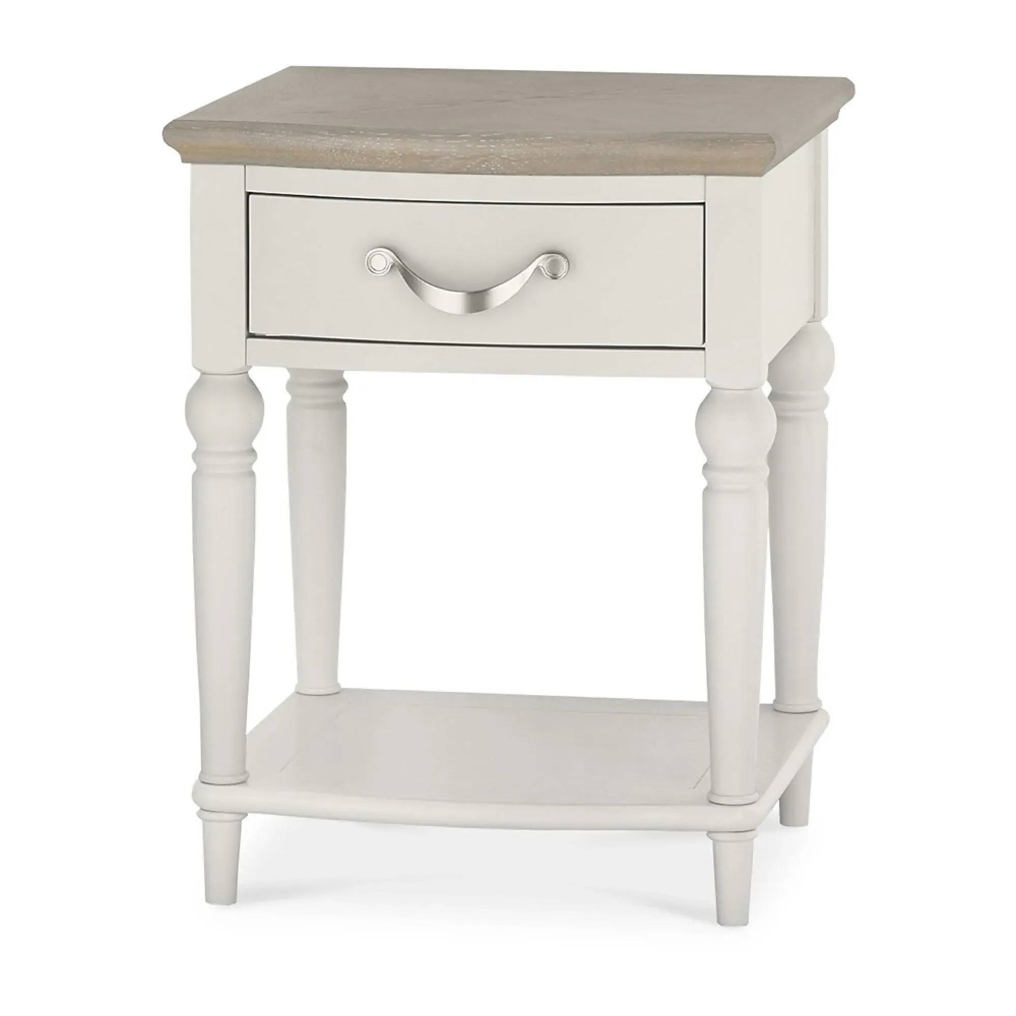 Montreux 1 Drawer Bedside Cabinet - Grey, Oak