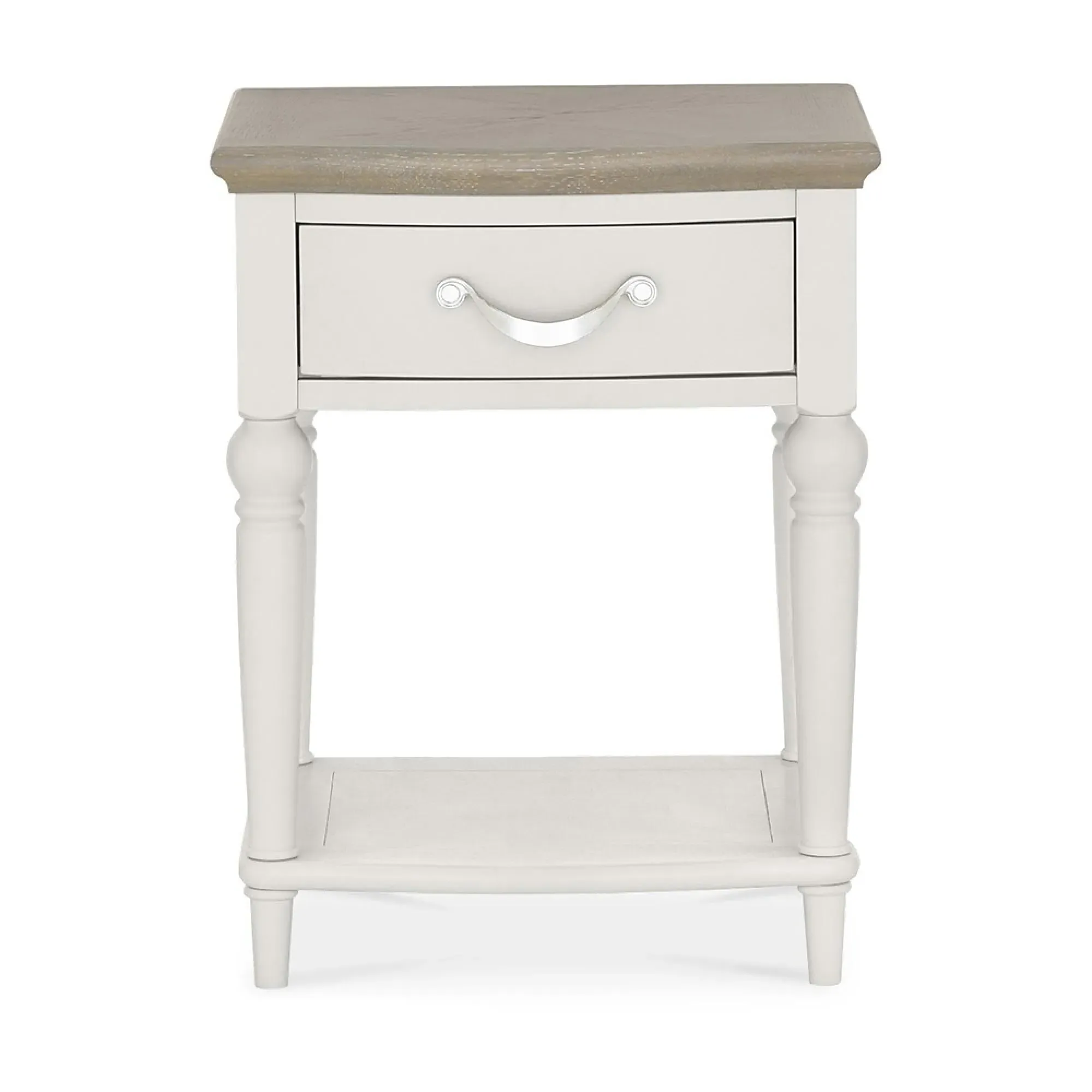 Montreux 1 Drawer Bedside Cabinet - Grey, Oak