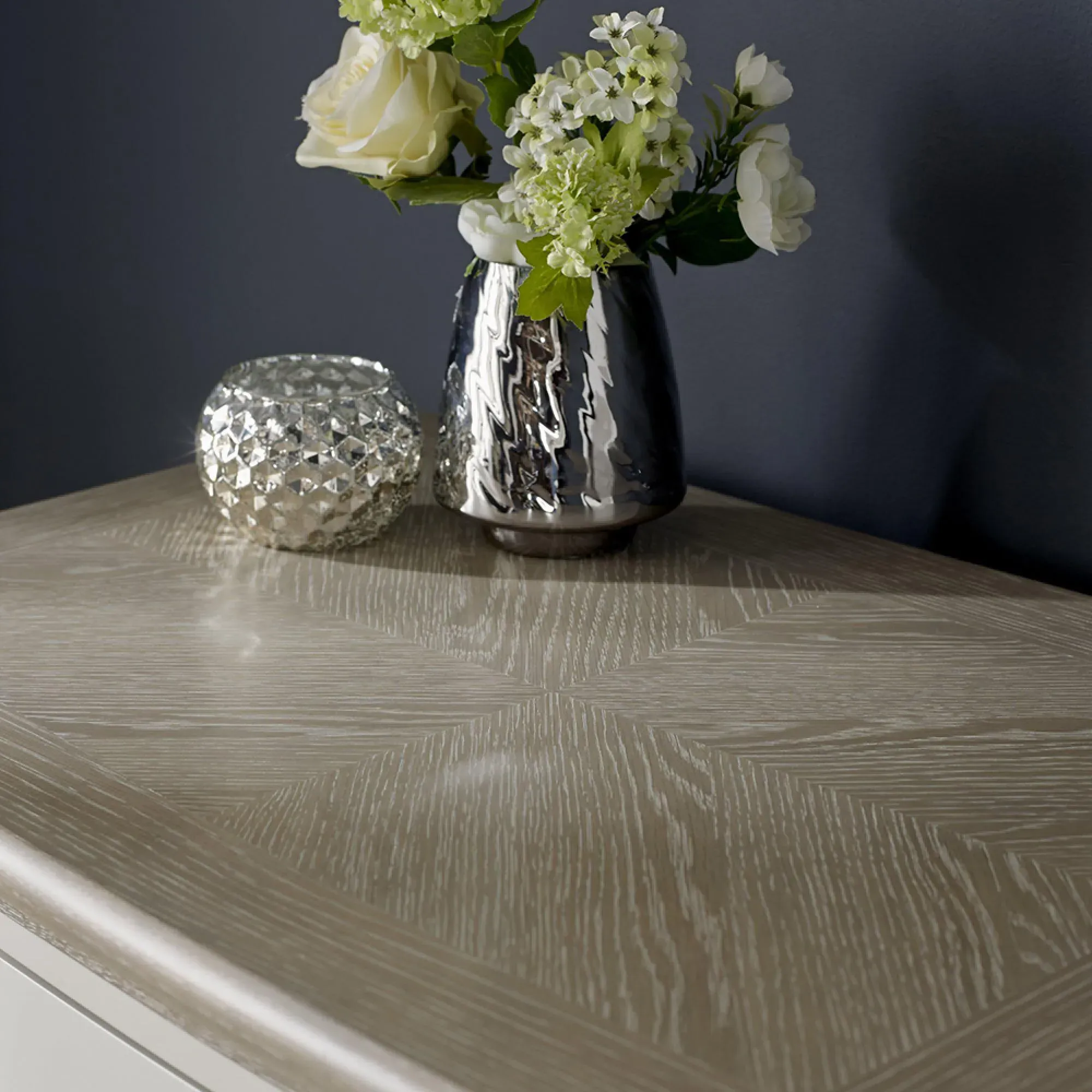 Montreux 3 Drawer Bedside Cabinet - Grey, Oak