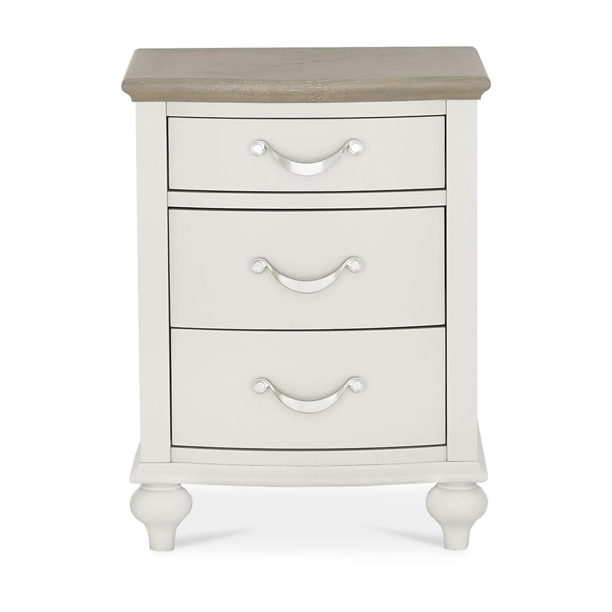 Montreux 3 Drawer Bedside Cabinet - Grey, Oak