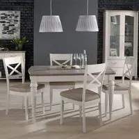 Montreux 4-6 Seater Extendable Dining Set - Grey, Oak