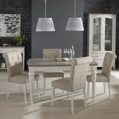 Montreux 4-6 Seater Extendable Dining Set - Grey, Oak