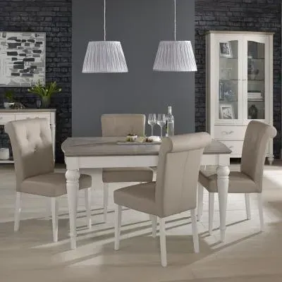Montreux 4-6 Seater Extendable Dining Set - Grey, Oak