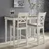 Montreux Bar Table with 2 X Back Bar Stools - Grey, Oak