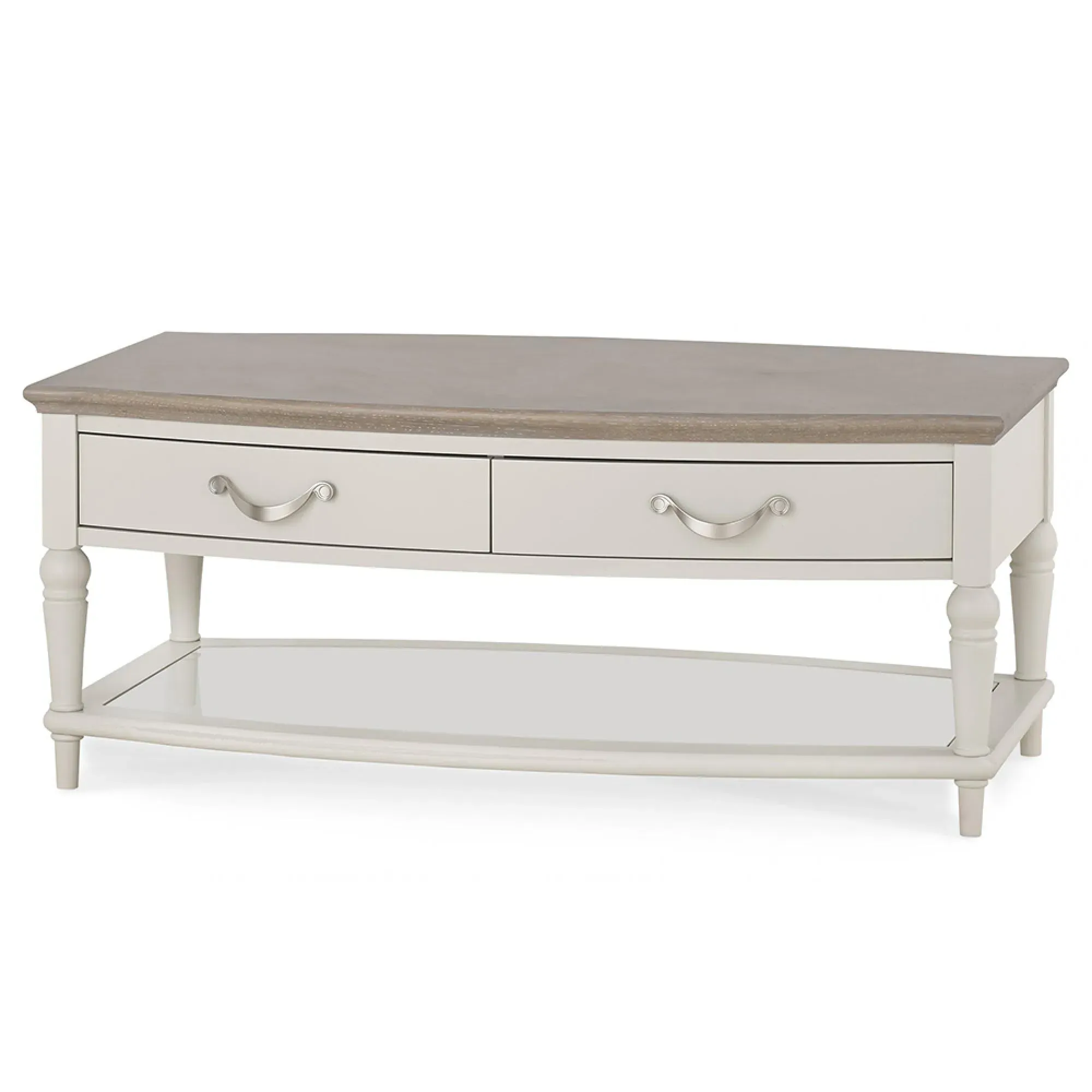 Montreux Coffee Table with Drawer - Grey Washed, Oak