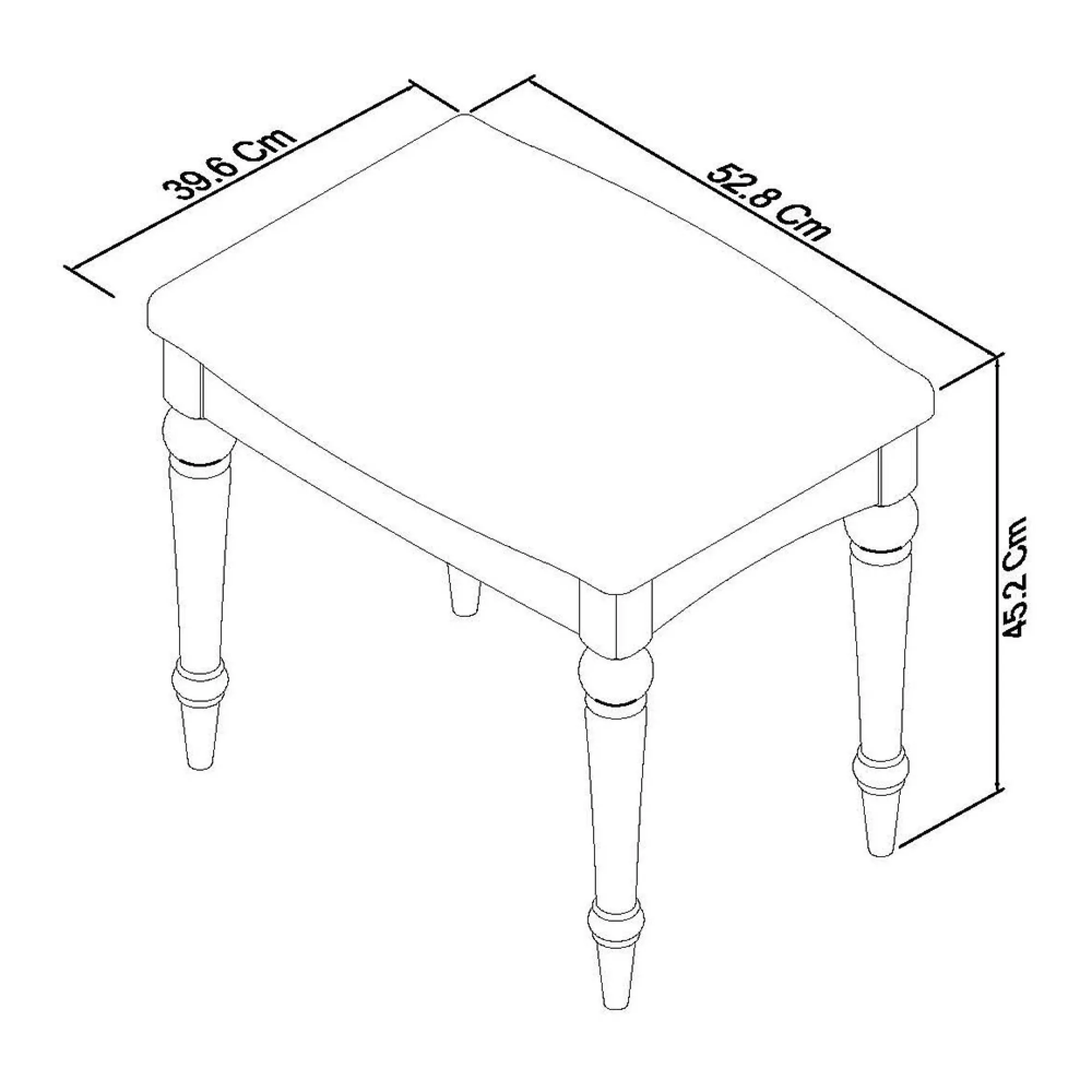 Montreux Fabric Stool - Grey, Oak