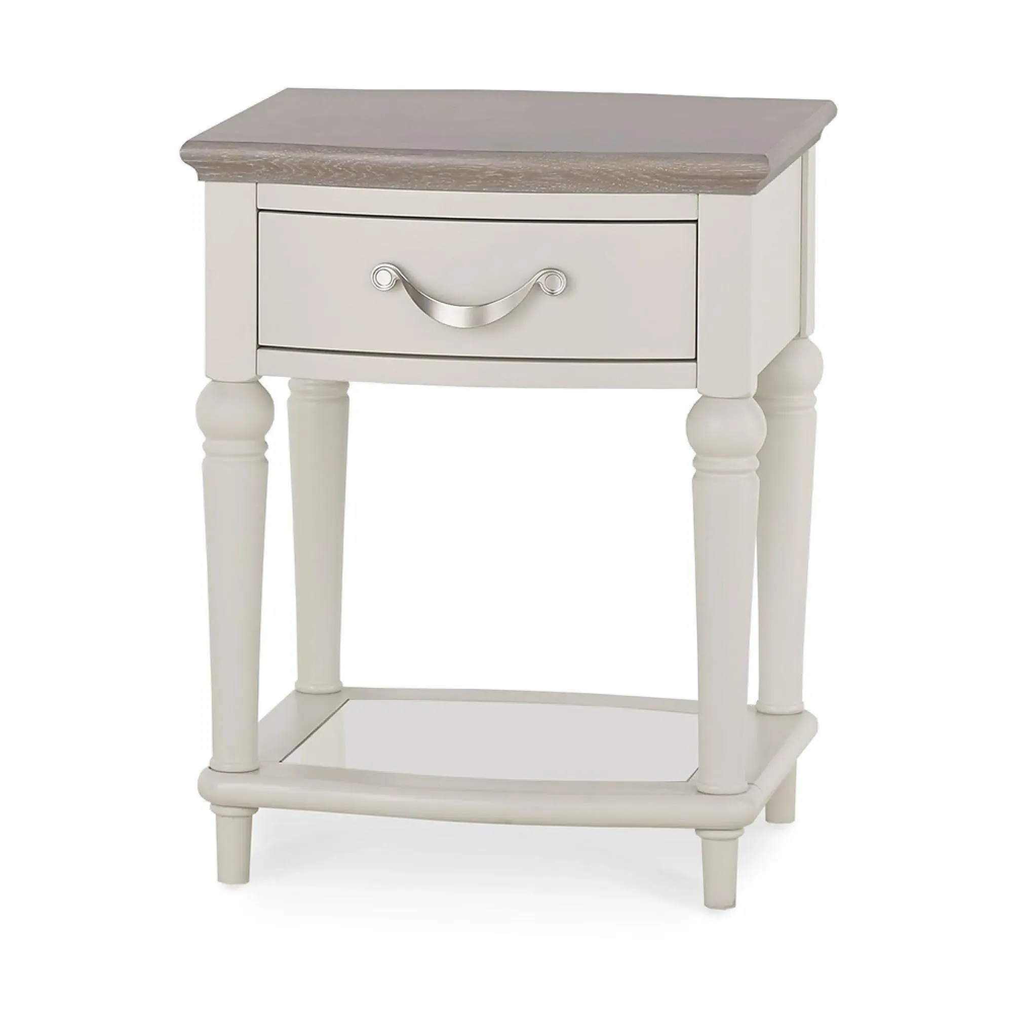 Montreux Lamp Table with Drawer - Grey Washed, Oak