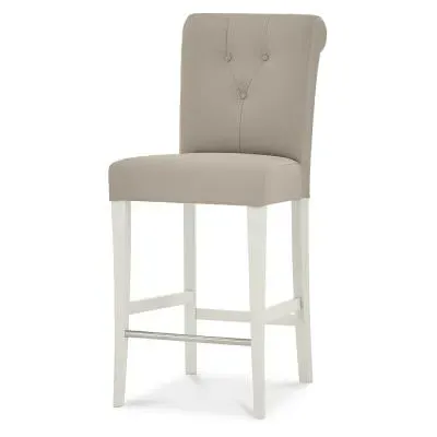 Montreux Upholstered Bar Stool - Grey, Bonded Leather