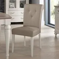 Montreux Upholstered Dining Chair - Grey, Bonded Leather