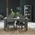 Oakham 4-6 Seater Extending Dining Set with Chairs - Dark Grey