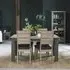 Oakham 4-6 Seater Extending Dining Set with Oak Chairs - Dark Grey
