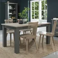 Oakham 4-6 Seater Extending Dining Set with Spindle Chairs - Oak