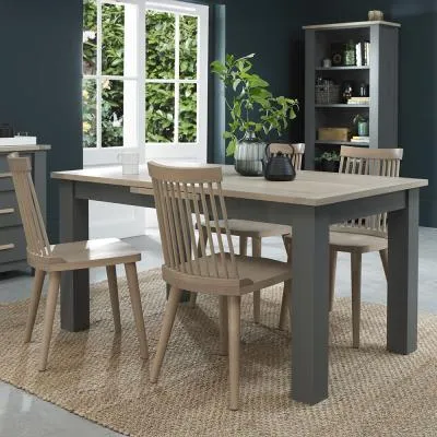 Oakham 4-6 Seater Extending Dining Set with Spindle Chairs - Oak image