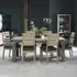 Oakham 6-8 Seater Extending Dining Set - Dark Grey, Oak