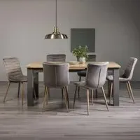 Oakham 6-8 Seater Extending Dining Table with 6 Eriksen Chairs