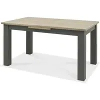 Oakham 6-Seater Extending Dining Table - Dark Grey, Scandi Oak
