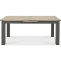 Oakham 8 Seater Extending Dining Table - Dark Grey, Scandi Oak