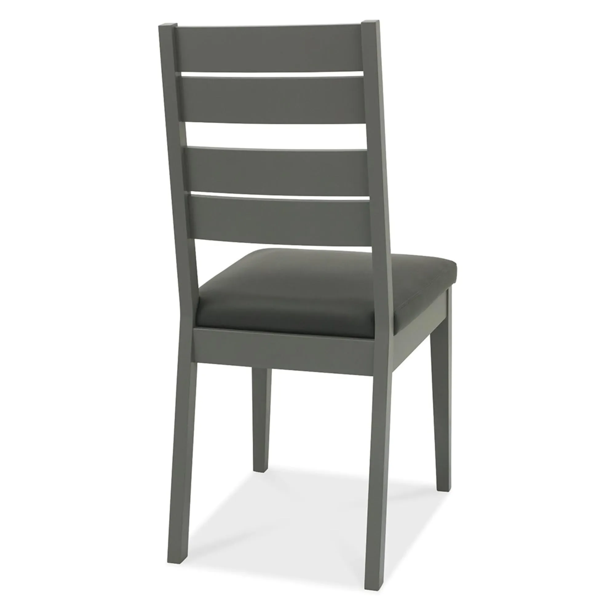 Oakham Dining Chair - Dark Grey, Bonded Leather