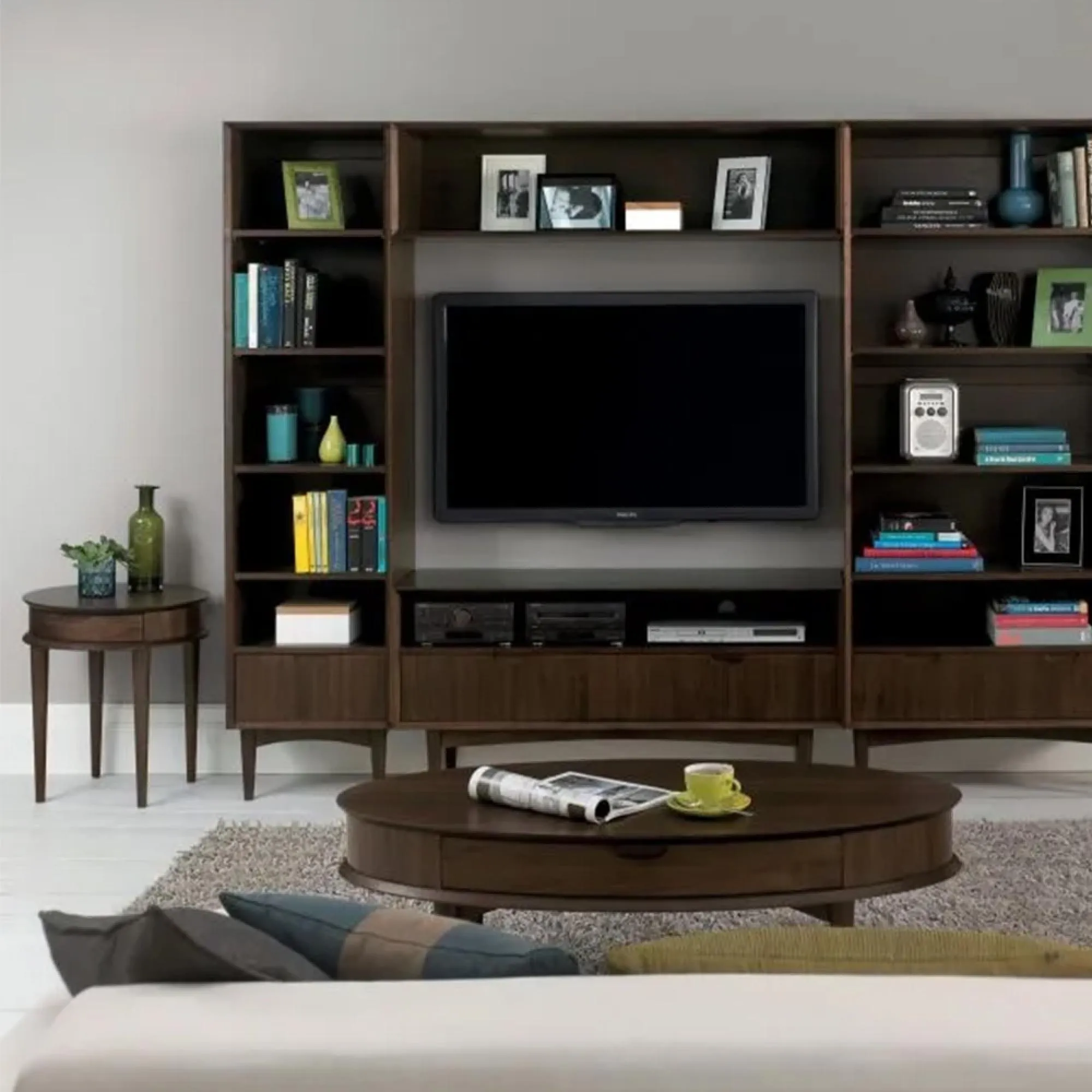 Oslo 1 Drawer Lamp Table - Walnut