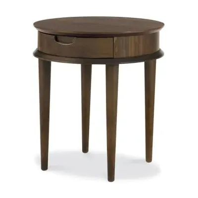 Oslo 1 Drawer Lamp Table - Walnut